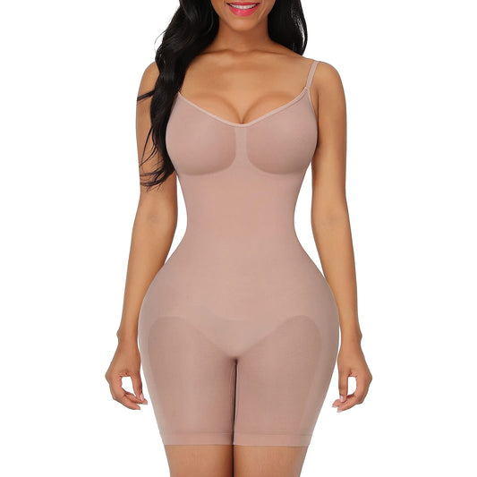 FeelinGirl Seamless Butt Lifter Shapewear Bodysuit with Firm Control and High Waist for Dresses, XS/S